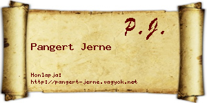 Pangert Jerne névjegykártya